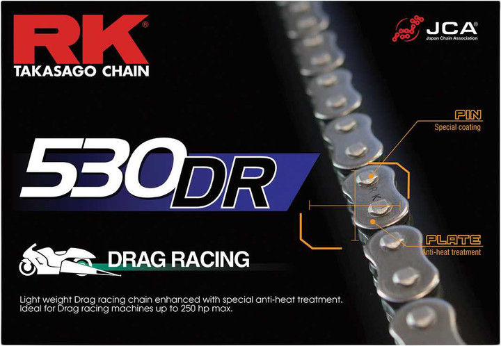 RK EXCEL 530Dr Drag Racing Chain 530 X 140 530DR-140