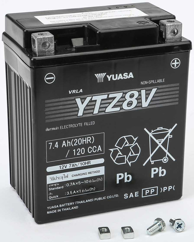 YUASA Battery Ytz8V Sealed Factory Activated YUAM728ZV