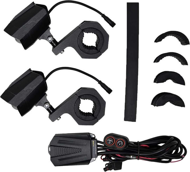 PATHFINDER Dual Switchback Led Lights Black Wired Remote Pr PL80LRB