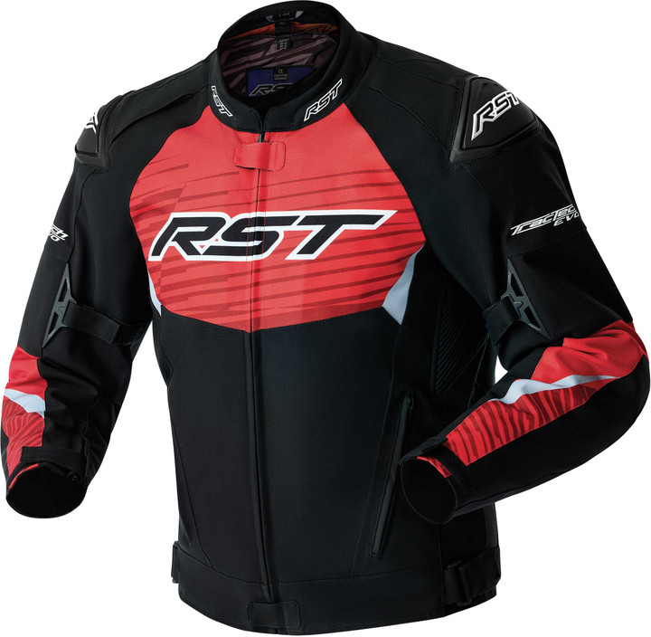 RST Tractech Evo D3O Jacket Black/Flo Red Textile Sm 103640F.RED-40