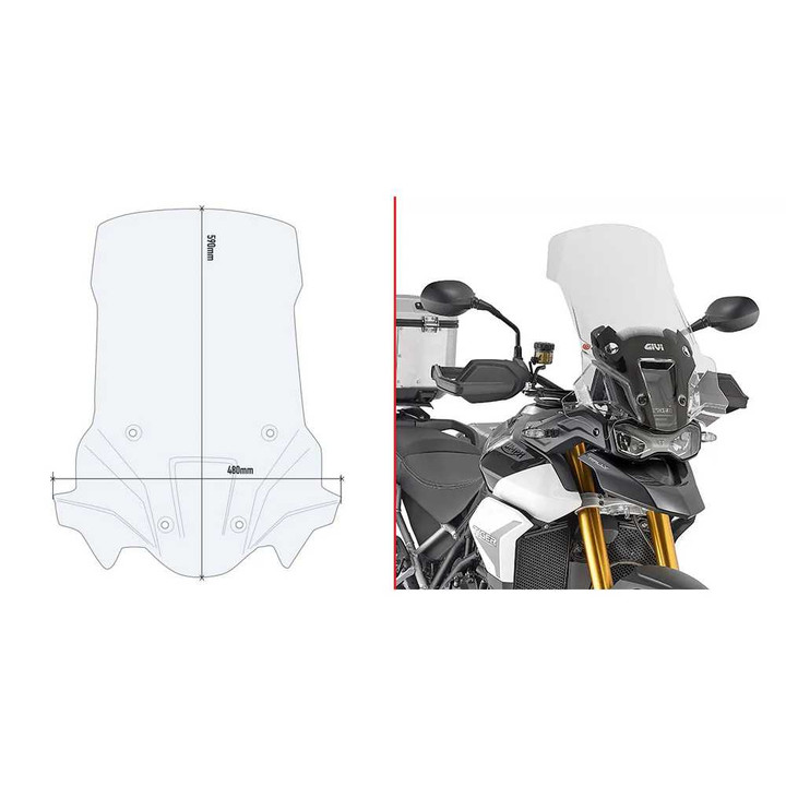 GIVI Windshield Specific Rally Clear Tri D6418ST