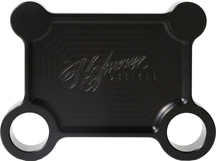 HOFMANN DESIGNS H/D Billet Pull Back Plate Black Batwing HDB-1017B