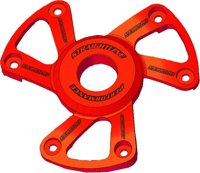STRAIGHTLINE Polaris P22 Clutch Cover Anodized Red 123-172