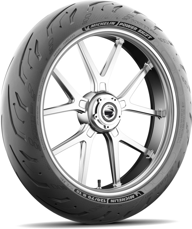 MICHELIN Tire Power Shift Scooter Frt 120/70R15 56H Radial Tl 54607
