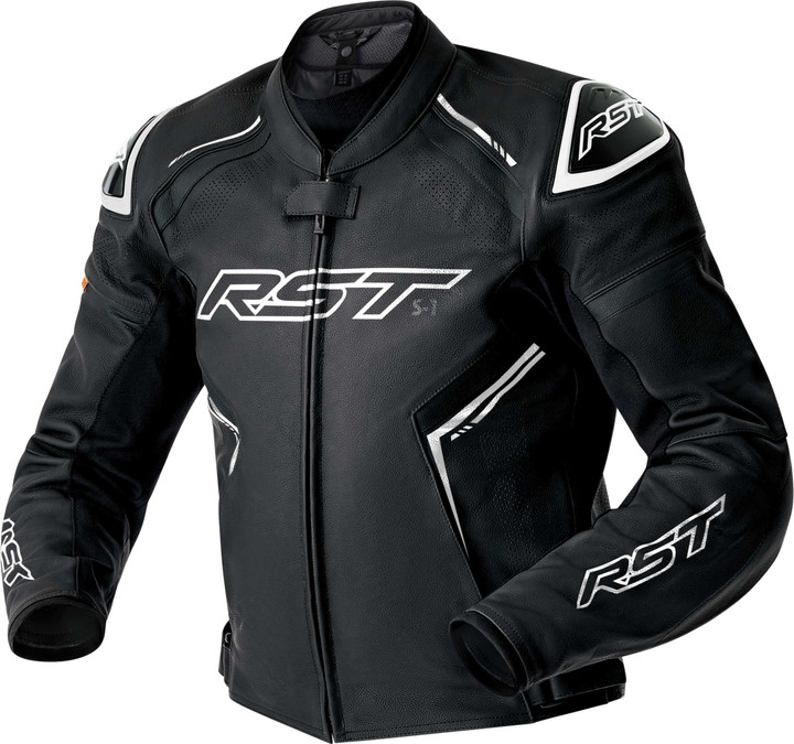 RST S1 D3O Leather Jacket Blk/Whi Xl 103605WHI-46