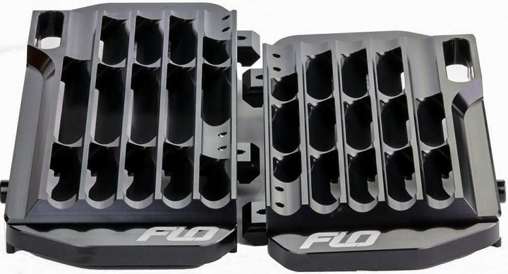 FLO MOTORSPORTS High Flow Radiator Braces Black FLO755BLK