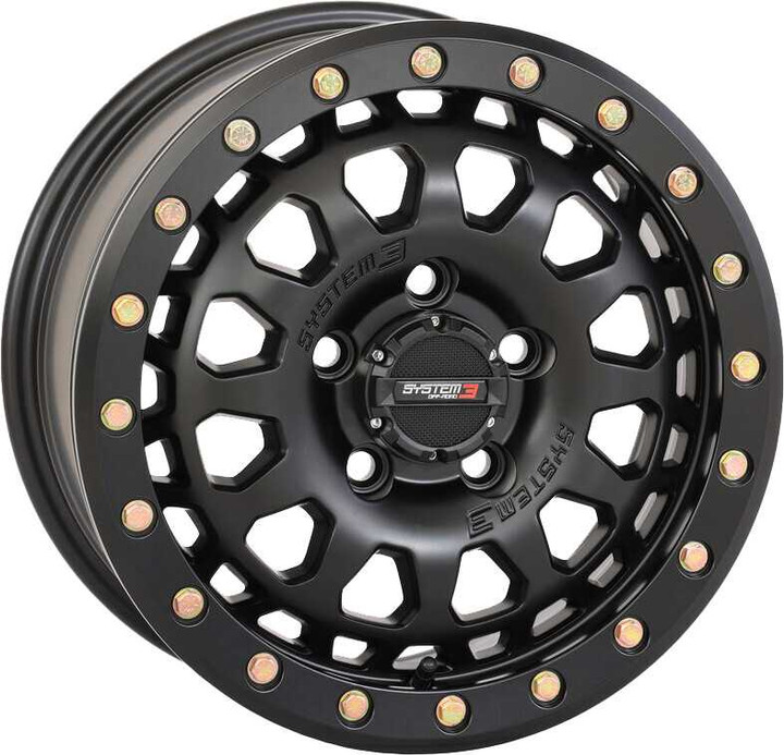 SYSTEM 3 Sb6 Bl Wheel 15X7 4+3 (+10Mm) 5/4.5 Matte Black 15S3-6544