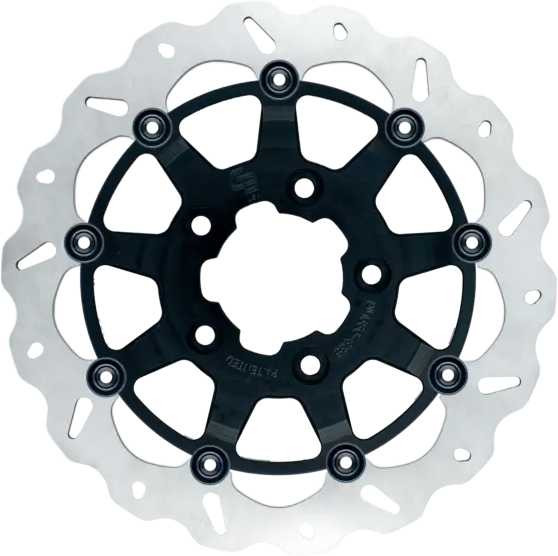 GBRAKES Rotor 13" Floating Wave Fr Black GBDU009