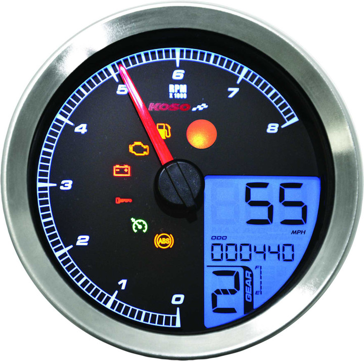 KOSO Speedo / Tach Sil Bezel Lcd Color Change Display BA051221
