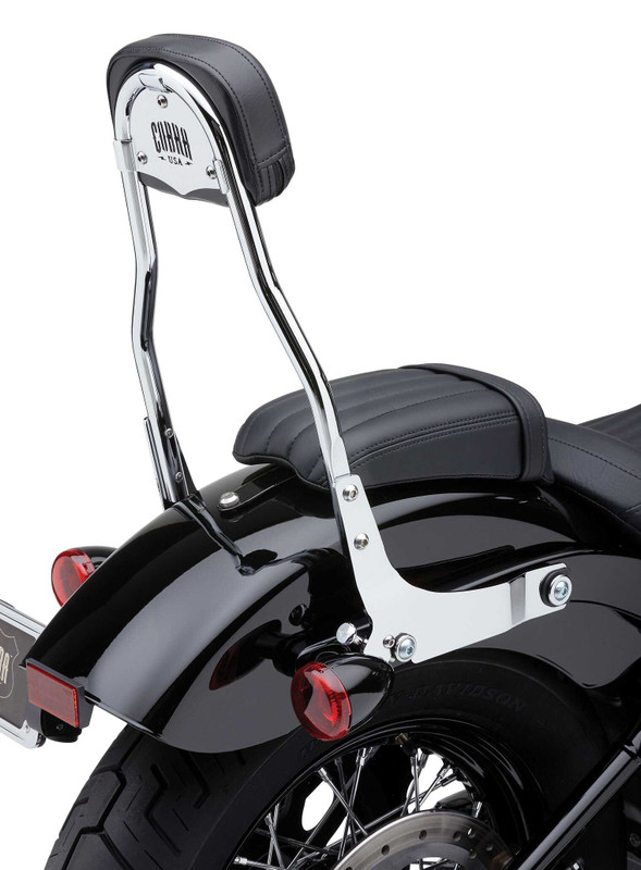 COBRA Detachable Backrest Round Chrome Flde/Flsl/Fxbb 18-25 602-2006