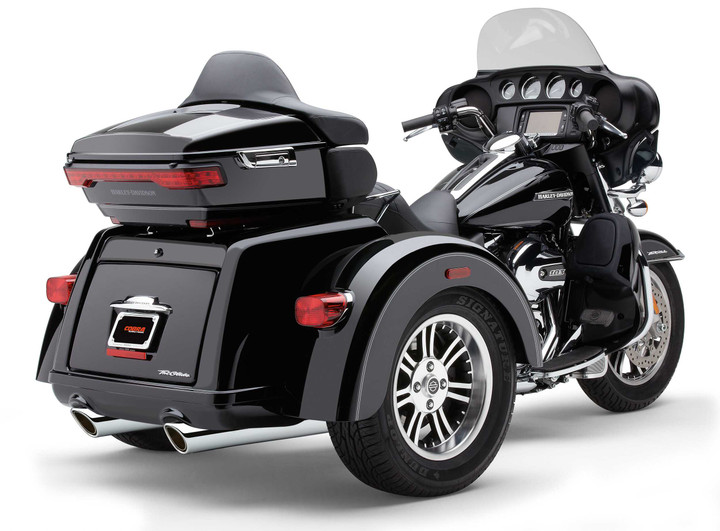 COBRA 909-Twins 4" Slip-Ons Chrome Tri-Glide 09-25 6303