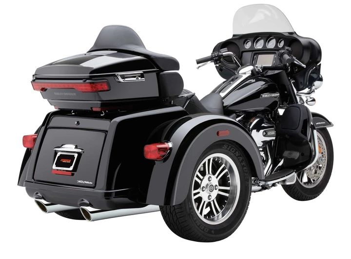 COBRA 909-Twins 4" Slip-Ons Black Tri-Glide 09-25 6303RB