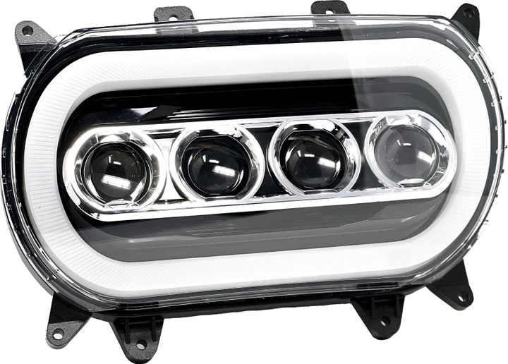 LETRIC LIGHTING CO Quad-Beam Integrted Led Headlight `15-Up Fltr LLC-QB-FH