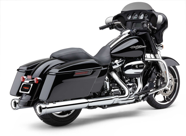 COBRA 4" Nh Slip-Ons Chrome Flh/Flt 17-25 6109