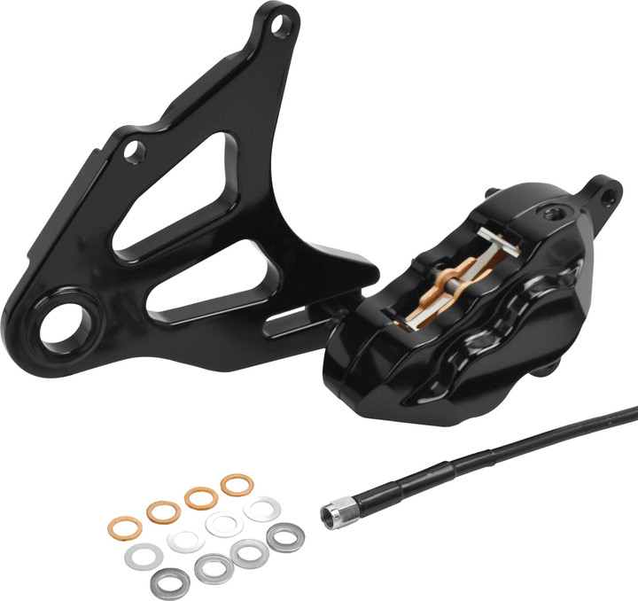 HAWG HALTERS INC 4 Pist Rear Caliper Kit Black St 18-Up RKSTAB518