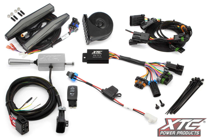 XTC POWER PRODUCTS Auto Turn Signal Kit W/ Billet Lever And Front Drl Lights Can ATS-L-CAN-MAVR-DRL