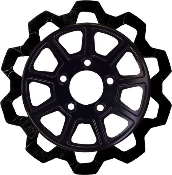 LYNDALL BRAKES 9 Spoke Rotor Front Blk/Blk Bow Tie 11.8" 4103-1133