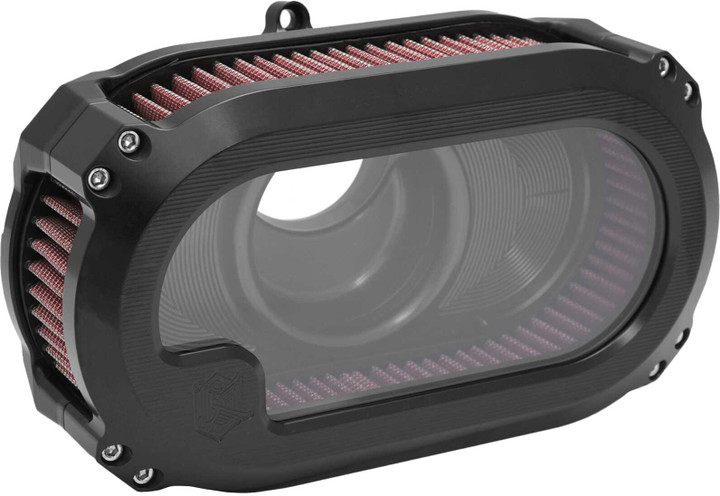 KENS FACTORY Nl Air Cleaner W/Glass Blkw/Blk Cvo `23 Rg Flhx `24 NXT-05B
