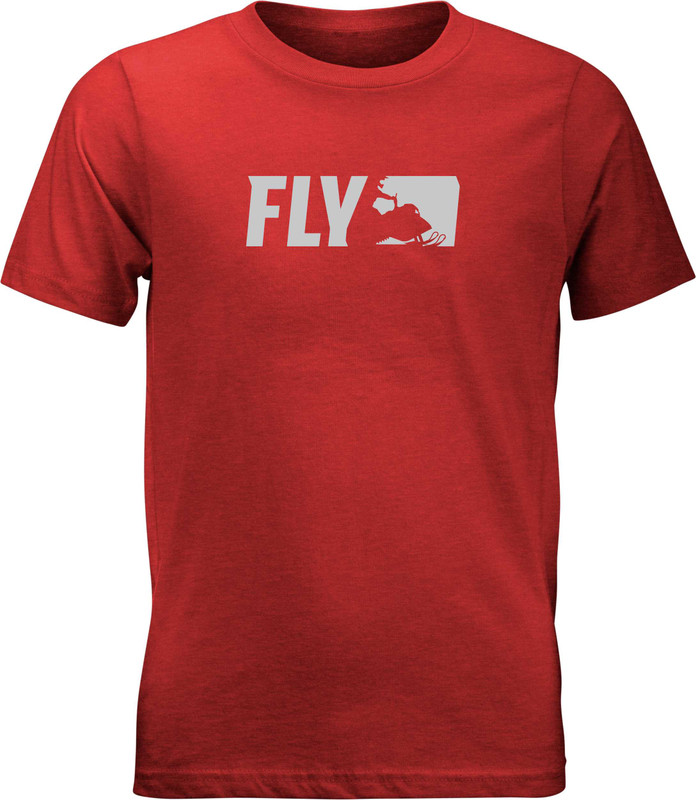 FLY RACING Fly Youth Primary Tee Red Ym 352-0527YM