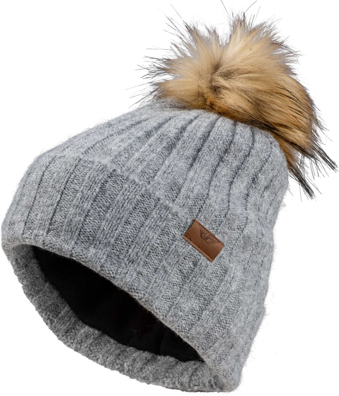FLY RACING Fly Women'S Snow Pom Beanie Heather Grey 22-3252 GREY