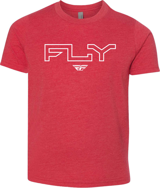 FLY RACING Youth Fly Edge Tee Red Ys 354-0309YS