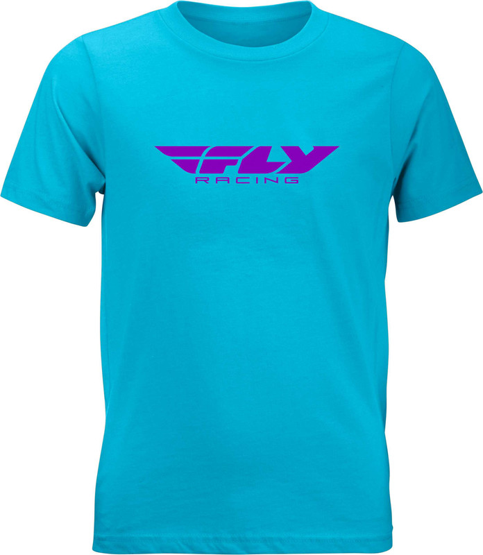 FLY RACING Youth Fly Corporate Tee Blue/Purple Yl 352-0675YL