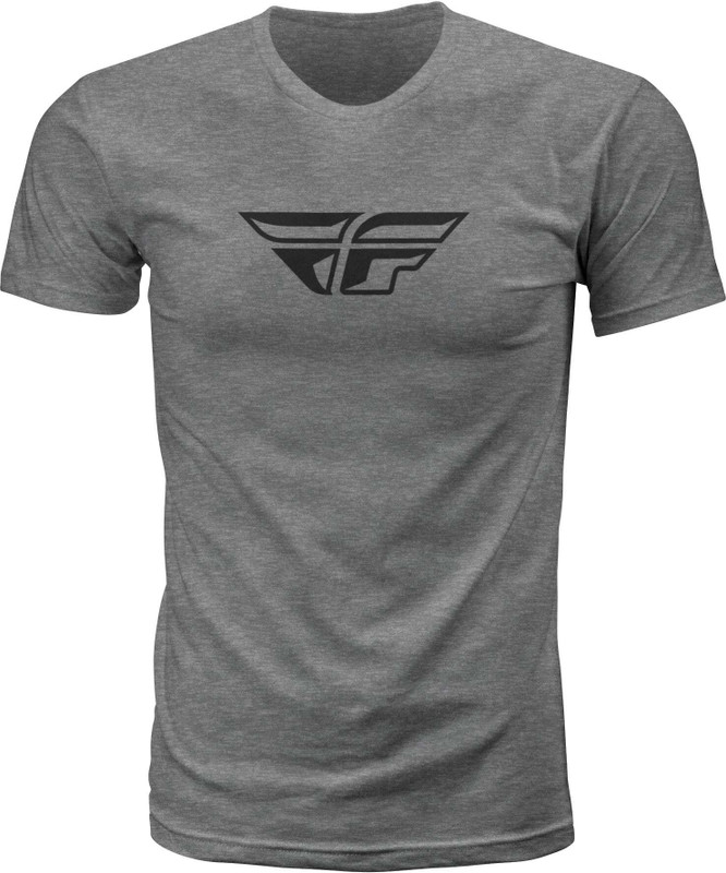 FLY RACING Fly F-Wing Tee Dark Grey Heather Lg 352-0619L