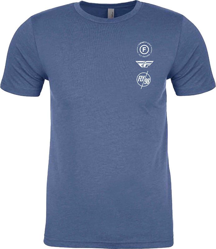 FLY RACING Fly Atom Tee Cool Blue Heather Xl 354-0319X