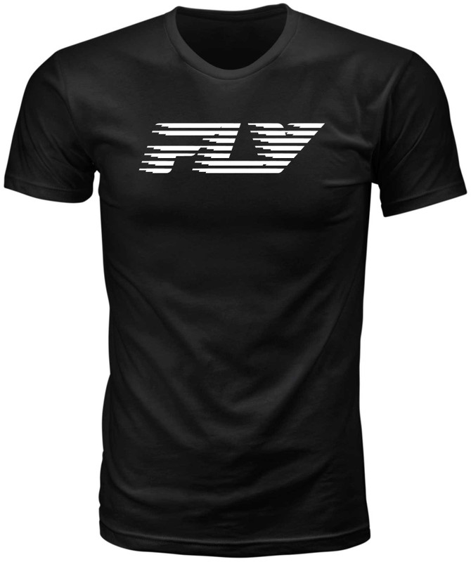 FLY RACING Fly Fast Tee Black Md 354-0400M