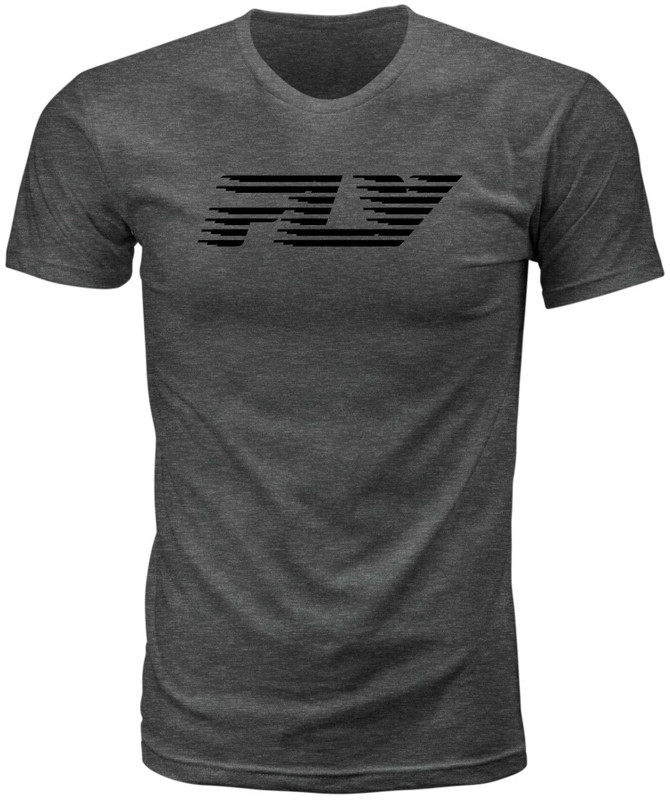 FLY RACING Fly Fast Tee Grey Lg 354-0402L