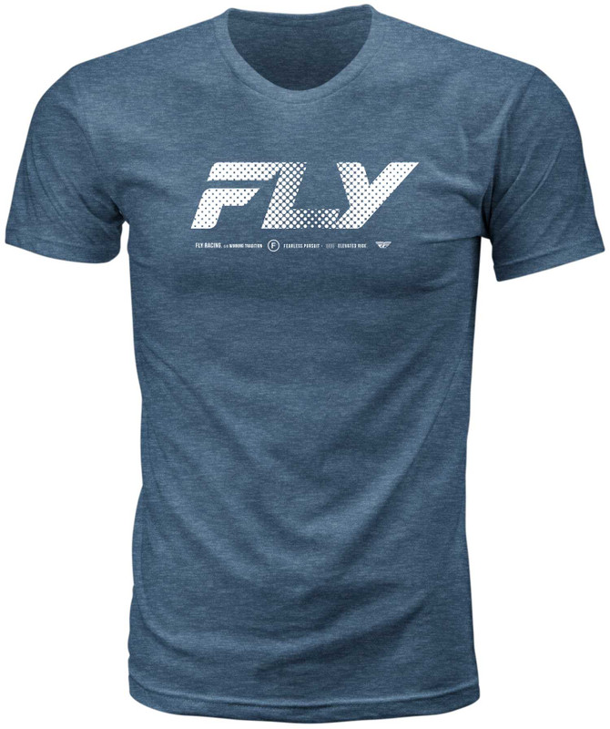 FLY RACING Fly Worldwide Tee Blue Md 354-0408M