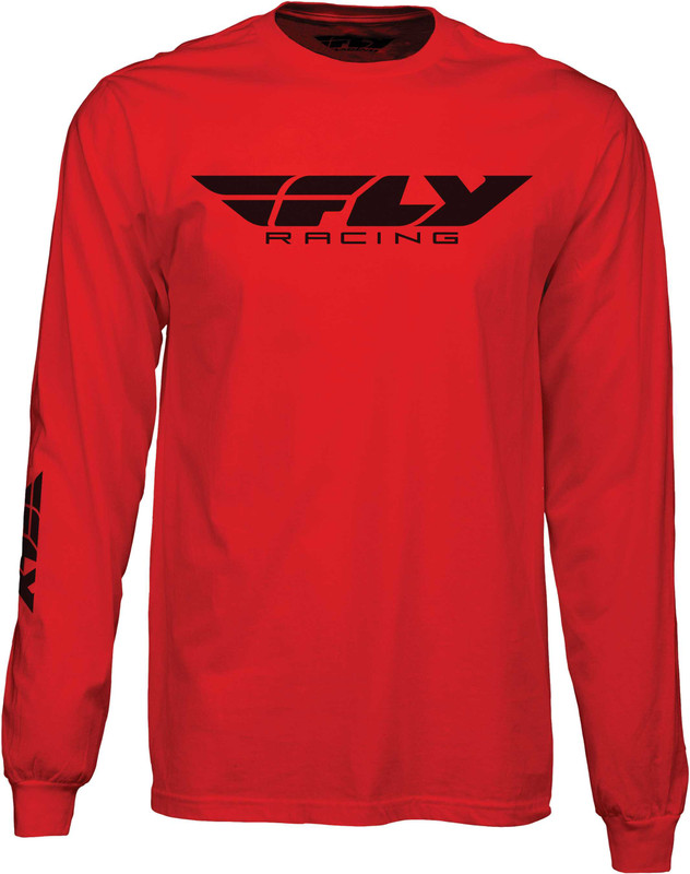 FLY RACING Fly Corporate L/S Tee Red 2X 352-41482X