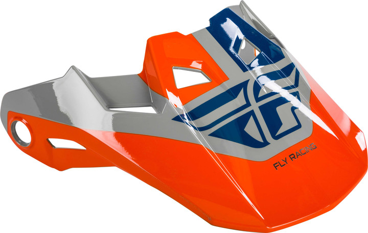FLY RACING Formula Visor Grey/Orange/Blue Xl-2X 73-47205X