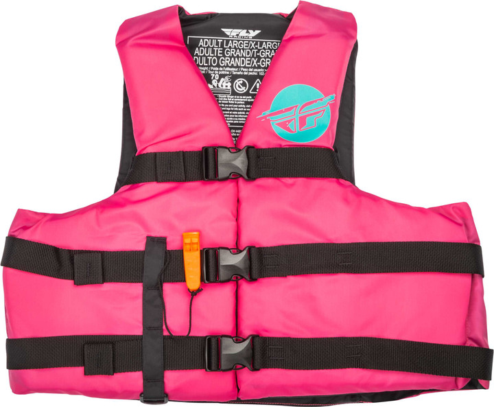 FLY RACING Nylon Flotation Vest Neon Pink/Teal 2X 221-304142X