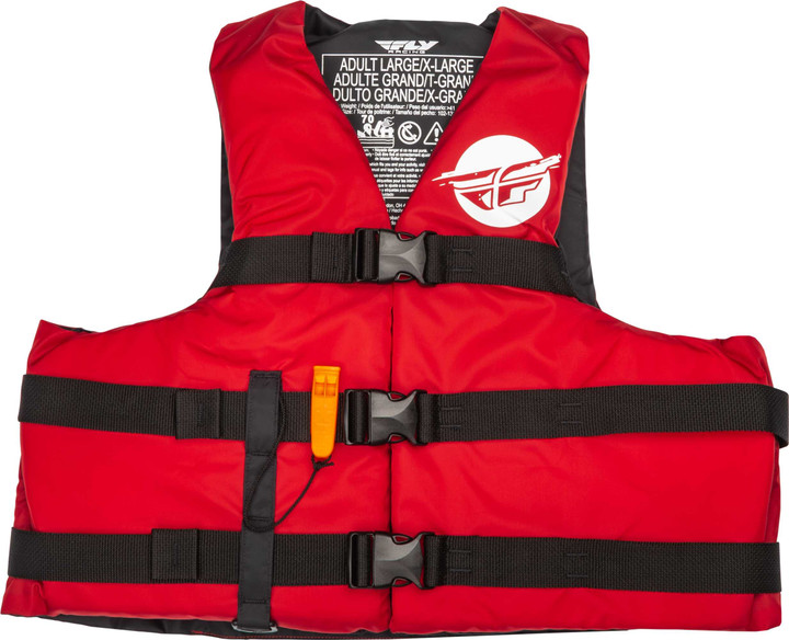 FLY RACING Nylon Flotation Vest Red/White Xs 221-30413XS