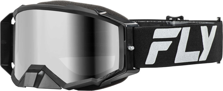 FLY RACING Zone Elite Goggle Black/Silver W/ Silver Mirror/Smoke Lens 37-51905