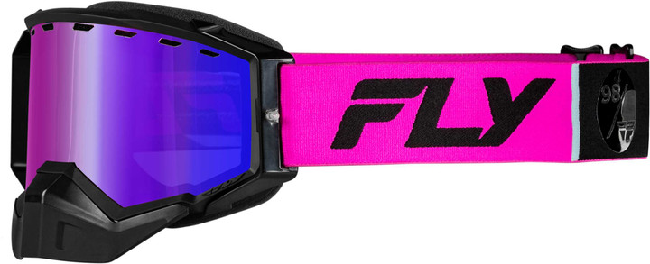 FLY RACING Zone Elite Snw Goggle Pink/Blk W/Plrzd Rose Lens 37-4106