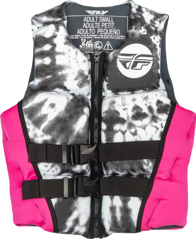 FLY RACING Wmn'S Neoprene Flotation Vest Neon Pink/White/Black Sm 221-30422S