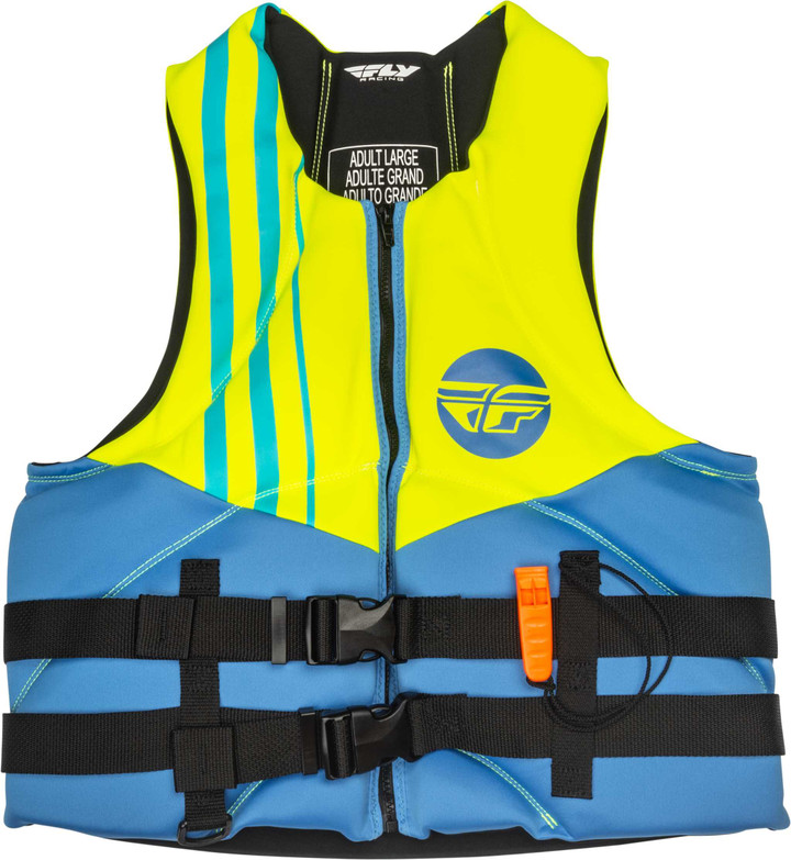 FLY RACING Neoprene Flotation Vest Blue/Hi-Vis/Teal Xs 221-30401XS