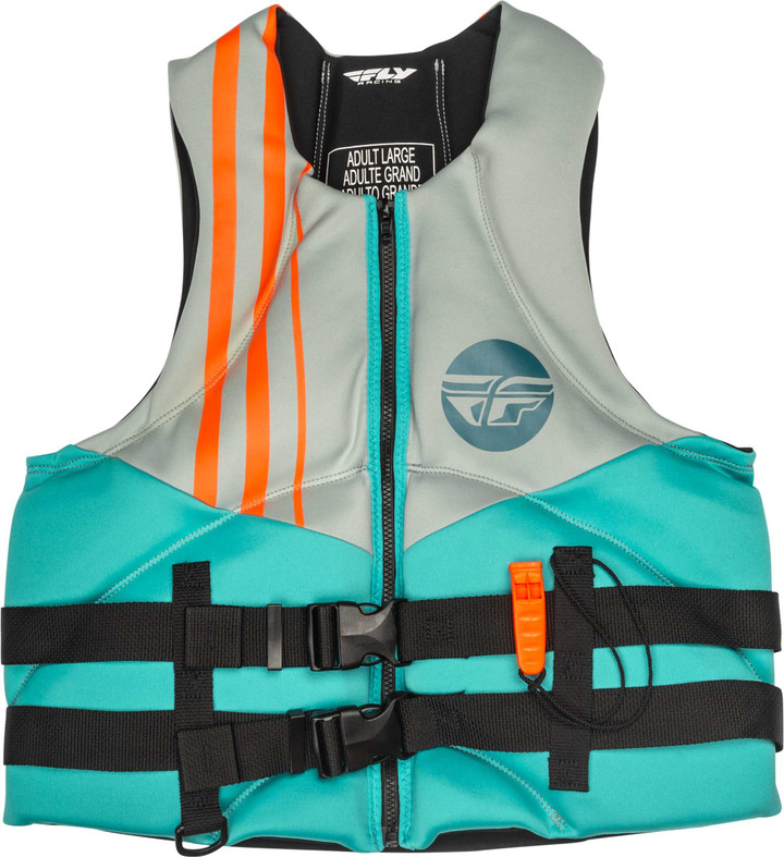 FLY RACING Neoprene Flotation Vest Teal/Grey/Orange 2X 221-304032X