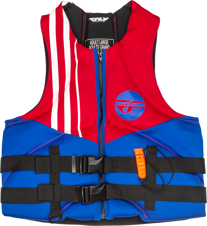 FLY RACING Neoprene Flotation Vest Red/White/Blue 2X 221-304022X