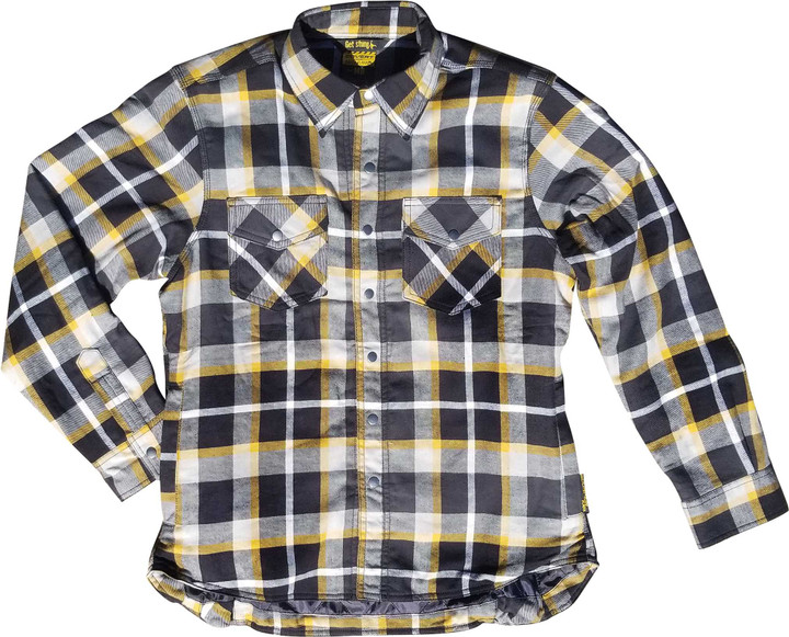 SCORPION EXO Covert Womens Flannel White/Yellow Md 52231-4