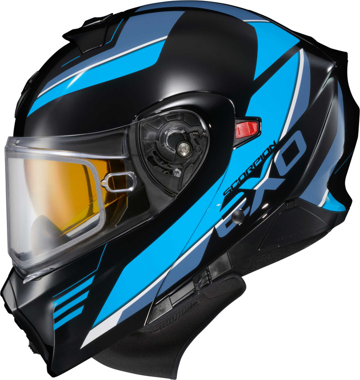 SCORPION EXO Exo-Gt930 Cold Weather Helmet Modulus Blk/Blu 2X (Dual Pane) 93-1057-SD