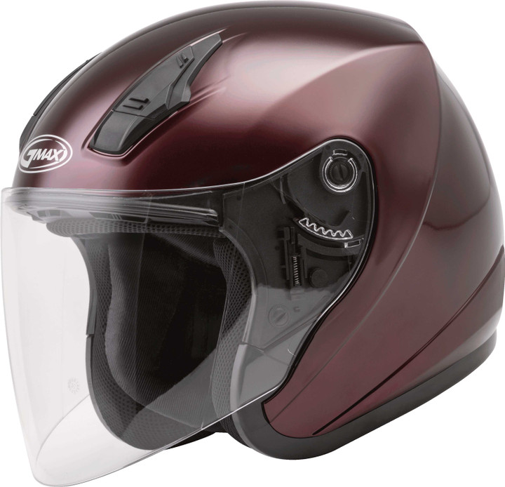 GMAX Of-17 Open-Face Helmet Wine Red Xs G317103N