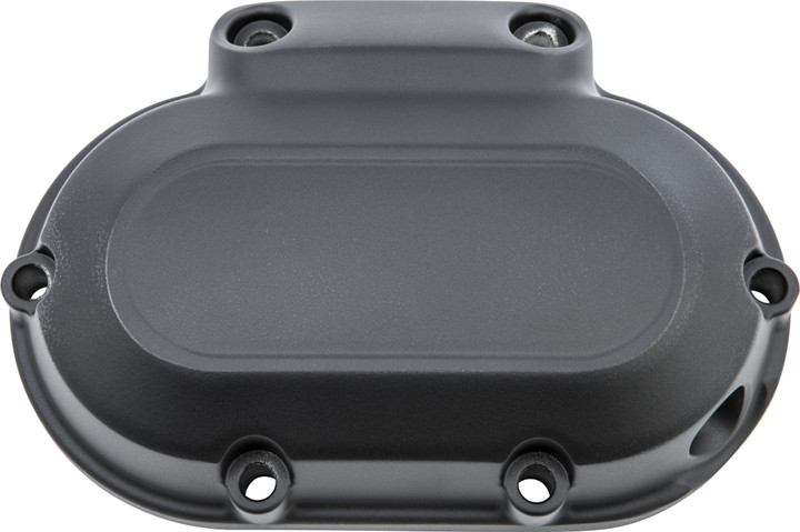 HARDDRIVE Trans Side Cover Flat Black 6 Twin Cam 07-17 & Dyna 06 302227