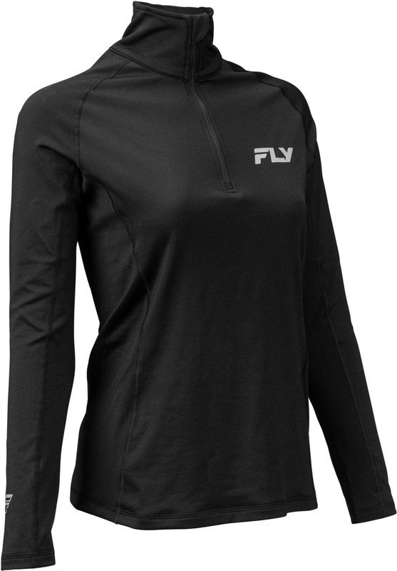 FLY RACING Wmn'S Hvywght Baselyer 3/4 Zip Black Sm 354-6406S
