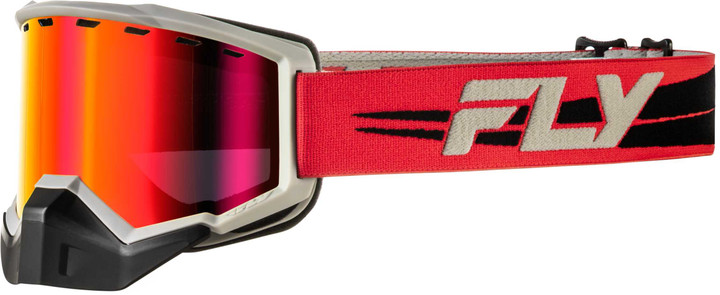 FLY RACING Focus Snow Goggle Red/Blk W/Red Mirror/Rose Lens 37-50086