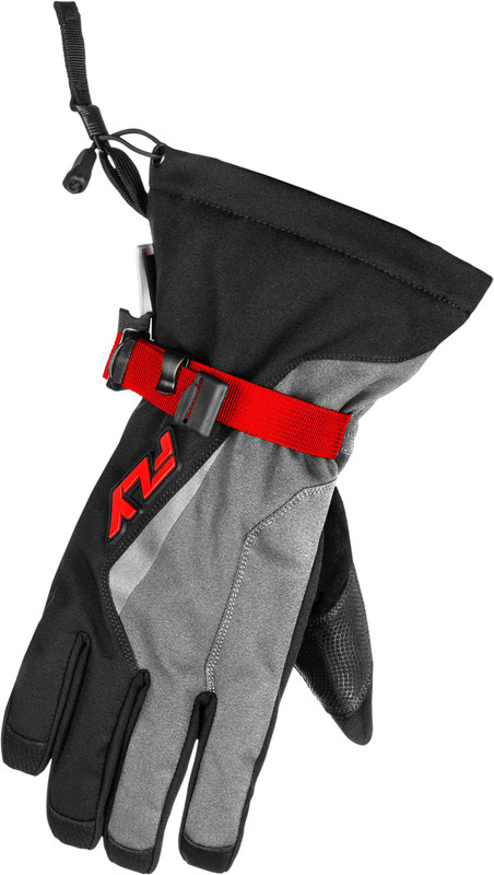 FLY RACING Title Gauntlet Gloves Red/Light Grey/Black Md 371-0607M