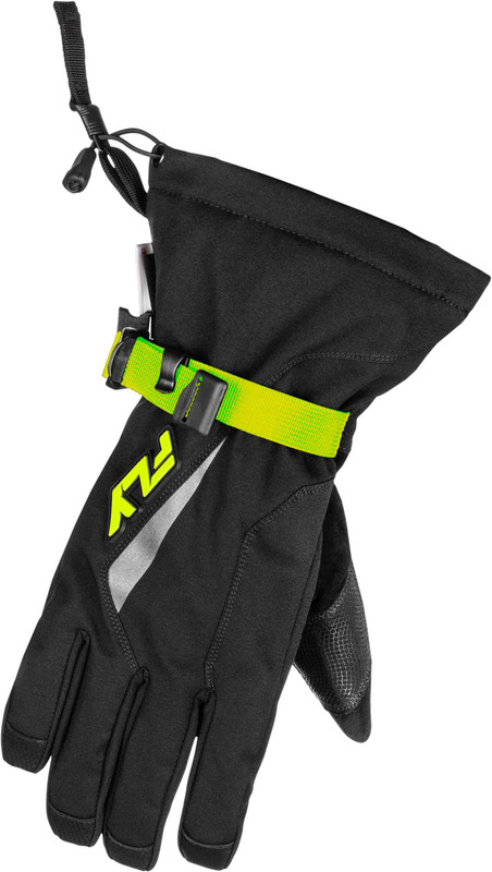 FLY RACING Title Gauntlet Gloves Black/Hi-Vis 2X 371-06052X
