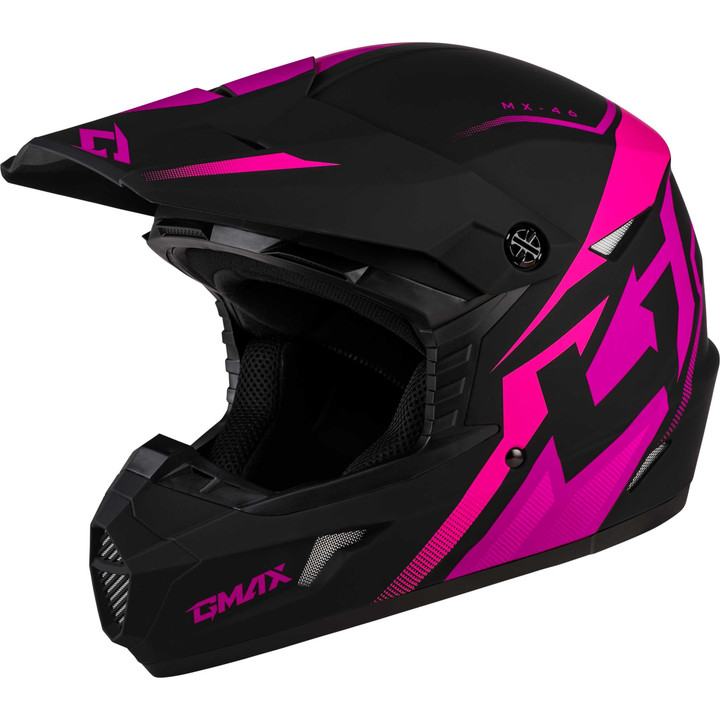 GMAX Mx-46 Compound Helmet Matte Black/Pink 2X D3464348